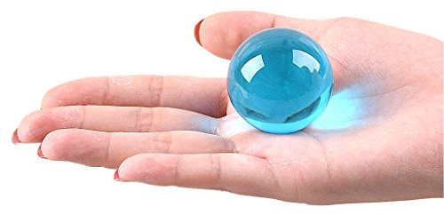 LONGWIN 40mm 1.57 K9 Crystal Ball Sphere Solid Color Photography Props Show Stone Venue Decorations Aquamarine Blue