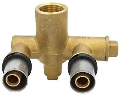 Pipetec Pressfitting Wandwinkel 16x2 mm 1/2 Zoll IG U-Form Wandscheibe doppelt TH Kontur Verbundrohr, DVGW, TH-Profil
