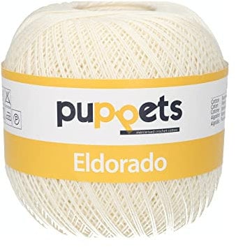 Puppets Eldorado Stärke 10 4576010-08926 beige Häkelgarn, 100 % Baumwolle