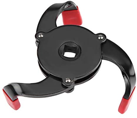 Qiilu Ölfilter-Schlüssel, 58mm~100mm, 3-armig, Schwarz, Kohlenstoffstahl, 219g, 1 Stück
