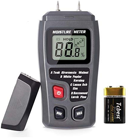 Wood Moisture Meter, Moisture Reader for Firewood, Small Handheld Wood Moisture Detector, Humidity Detector for Cordwood, Furniture, Floor, Wood Humidity Measuring Device