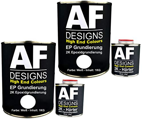 Alex Flittner Designs Epoxidfüller 2 x 1,20 kg 2K Grundierung Füller EP | 2K Epoxidfüller/Grundierung unverdünnt mit hohem Korrosionsschutz
