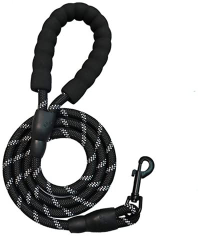 AYZECHANG Laisse pour Chien, 2m/ 3m/ 10m Laisse de Dressage pour Chien,Convient pour Les Petits Chiens de Taille Moyenne et de Grande Taille, Laisse réfléchissante et Robuste (2 m) - Noir