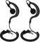 HYSHIKRA Ohrhaken Kopfhörer -3,5mm Klinke - One Ear - Halteclip - G-Form Kopfhörer Headset für Funkgeräte (2 Stück) (90°-Stecker)