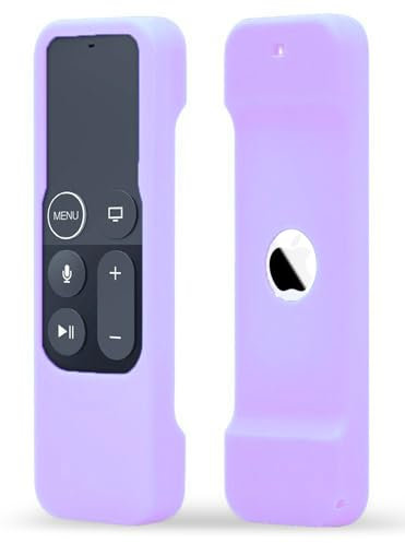 TOKERSE Silikon-Schutzhülle, kompatibel mit Apple TV 4K/HD Siri Remote (1. Generation), rutschfest, stoßfest, weiche Fernbedienung, kompatibel mit Apple TV 4K 5. / 4. Generation Siri Fernbedienung,