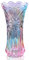 LODCZIOE Vase en verre de cristal arc-en-ciel en verre décoratif pour la maison, table à manger, pièce maîtresse, accessoires de mariage, vacances, fête, Charbon de Chine.