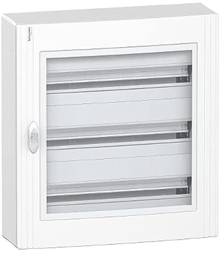 Schneider Electric PRA21324 Armoire murale Pragma, Blanc porte Transparent, 3 x 24 modules