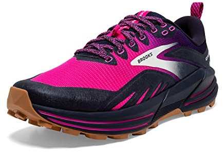 Brooks Damen Cascadia 16 Sneaker, Pecoat/Pink/Keks, 42 EU