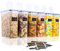 LUFEVRM Airtight Food Storage Containers with Lids,BPA Free Plastic Cereal Containers Storage 6 Pack 2.5L,Kitchen and Pantry Organization storage for Dry Food,Cereal,Flour,Sugar,Include 24 Labels