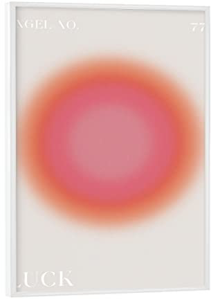 artboxONE Poster mit weiem Rahmen 18x13 cm Typografie Malou Studio - Engelsnummer Luck - Bild Nummer abstrakt Angel