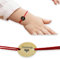 bracelet fil fin médaillon personnalisé - -gravure-pendentif or argent ou or rose- acier inoxydable -cadeau nouveau né bébé fille garçon - 33 couleurs de fil au choix -2 trou 15 mm