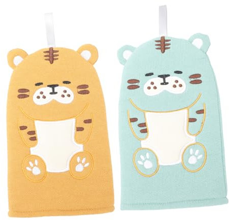 FOMIYES 4stücke Junge Mädchen Waschlappen Cartoon Badehandschuhe Für Sanfte Körperreinigung Für Arme Beine Und Rücken Hautfreundlich Und Bequem Farben Für Baden Von Kleinkindern