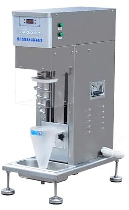 WAOCEO Machine à crème glacée Machine à crème glacée commerciale en acier inoxydable, mélangeur de yaourt glacé, réfrigérateur, équipement de fabrication de Milkshake Sorbetière Électrique