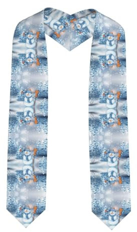 FoRes Fleißiger Schneemann-Schal, Stola-Schärpen – perfekte Jahreszeit, Stola, Schal, Geschenk für Klassenkameraden und Mitbewohner, Scharfe Ecken, Einheitsgröße