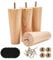 REGAL DISPLAY furniture legs 15cm, wooden furniture legs, legs for furniture, sofa legs set of 4 with Rubber Protection Pad & Screws Pre-Drilled M8 Bolts (6 / 15cm)
