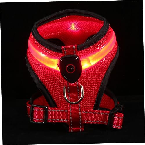 BELLIFFY Leuchtende Hundeweste Mit Led-licht Warnweste Für Hunde Praktische Sommer-hundeweste USB Aufladbar Leuchtmodi Langlebiges Material