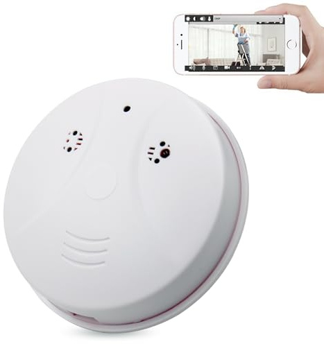 Mini WiFi Detector Camera, 1080P Wireless Nanny Security Camera, Smoke Detector with Motion Detection/Night Vision/Remote View for Home and Office Surveillance, No