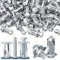 100 Piezas Tacos Pladur Gran Peso M6, Tacos Pared Metalicos, Tacos y Tornillos. Ideal para Puertas Huecas, Fijaciones de Chapa y Paredes Huecas de Chapa