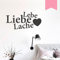 WANDKINGS Wandtattoo - Lebe Liebe Lache (mit Herz) - 125 x 63 cm - Hellrosa - Wähle aus 5 Größen & 35 Farben