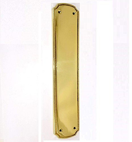 Solid Brass Regency Door Finger Plate Superb Quality Classic Edwardian Style 300x62mm by Euroart