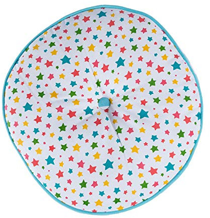 Homescapes - Cuscino da Pavimento Rotondo per Bambini, Motivo: Stelle, Ø 43 cm, Etoiles, Ø 43 cm