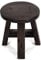 DESIGN DELIGHTS RUSTIKALER Holz HOCKER Bern | 23x20x20cm (HxBxT), Mahagoni massiv | Schemel, Holzhocker, Blumenhocker, Pflanzenhocker | Farbe: 03 Dunkelbraun
