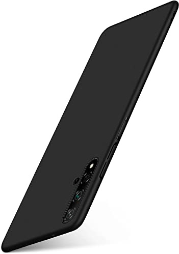 moex für Huawei nova 5T Hülle Ultra Dünn, Schutzhülle mit erhöhtem Kameraschutz, Slim Cover Hardcase Backcover, Dünnste Handyhülle Minimalistisch Alpha Case, Matt Schwarz