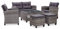 vidaXL Gartenmöbel 6-TLG. mit Auflagen Garten Sofagarnitur Sitzgruppe Sofa Lounge Gartenset Gartensofa Sitzgarnitur Poly Rattan Dunkelgrau