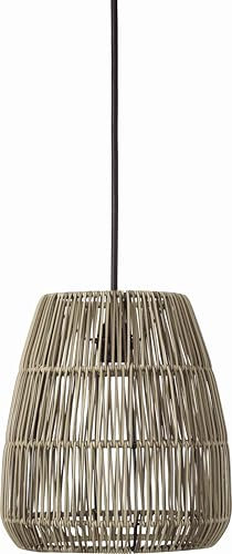 PR Home of Scandinavia Lampenschirm Rattan für Außen grau beige Saigon 28cm für E27 Pendelaufhang