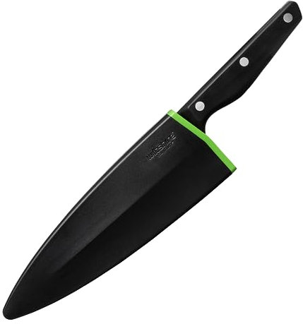 Wiltshire Staysharp Triple Rivet Cook's Knife 20cm 8,Kitchen Knife with Built-in Sharpener,Keep Your Knife Sharp at All Times,Slim Design Scabbard,Ergonomic Triple Rivet Handle,10 Year Guarantee