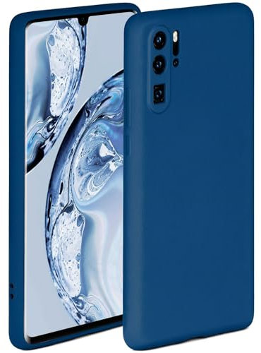 ONEFLOW Soft Case für Huawei P30 Pro/P30 Pro New Ed Hülle aus Silikon mit Kameraschutz, Silikonhülle mit erhöhtem Schutz fürs Display, Backcover Schutzhülle, weiche Handyhülle, Blau