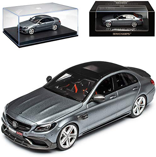 Mercedes-B C-Klasse W205 C63 AMG Bra-Bus 600 Limousine Grau Metallic Ab 2014 1/43 Minichamps Modell Auto mit individiuellem Wunschkennzeichen