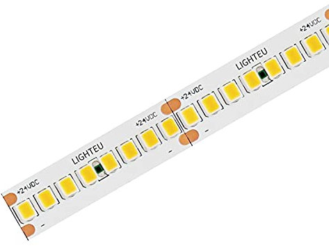 lighteu®, 24V 240 LED/m LED Streifen LED Lichtbänder Neutralweiß 4000 K 18W/m, 1944 Lumen/m, CRI> 97, 2835 SMD, Breite 10 mm, ultrahelle, flexible Lichtleuchten mit hoher Dichte, IP20, 5 m