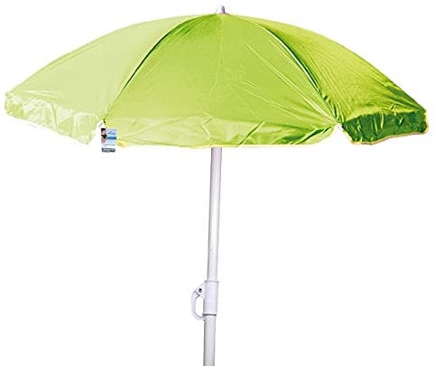 Marabella Sonnenschirm 160cm knickbar Nylon versch. Farben Strandschirm Gartenschirm, Farbe:limegrün