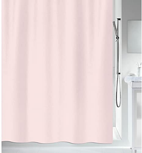 MSV Rideau de Douche Polyester 180x200cm Rose Poudré