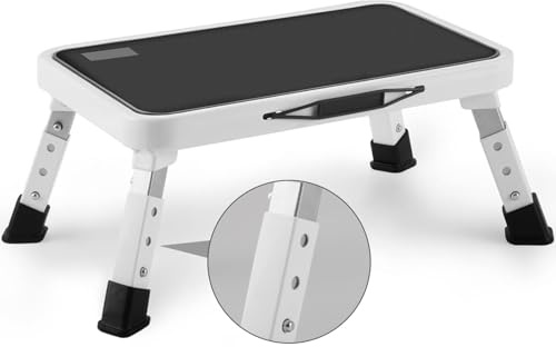 Jocauto Folding Step Stool for Adults, Height-Adjustable Small Step Stool