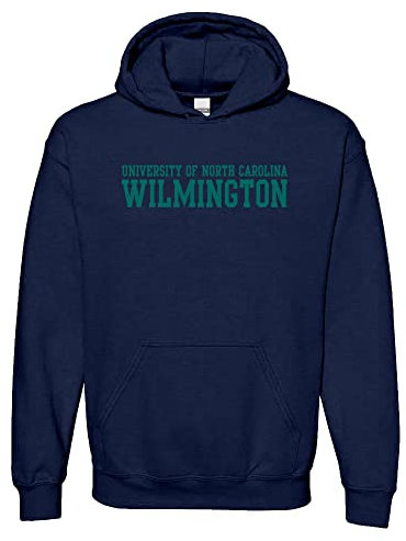 NCAA Offiziell lizenziertes College – University Team Color Basic Hoodie Sweatshirt, Unc Wilmington Seahawks Navy, Small