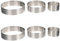 BESTonZON Kuchenformen 6 Stück Runde Kuchenringe Mousse Kuchen Edelstahl Gebäckring Ausstecherformen in Verschiedenen Größen für Bäckereibedarf (Silber) Kuchenschablonen