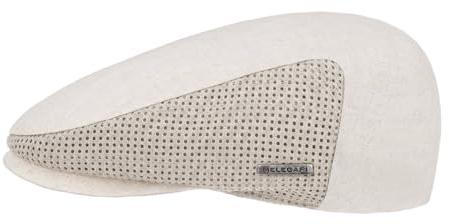 Flache Mütze Sempione | Leinen-Baumwolle | Fenster aus atmungsaktivem Netzgewebe | Taschengröße | Frühling Sommer | Made in Italy