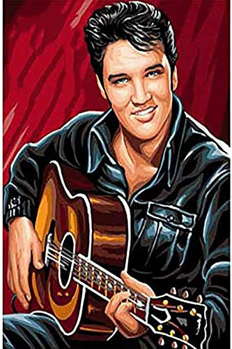DVBQQWE 5D Elvis Diamond Painting Kits for Aduts, Diamond Art for Kids, Full Drill Cross Stitch Kits for Anfänger, Wall Art 30,5 x 40,6 cm