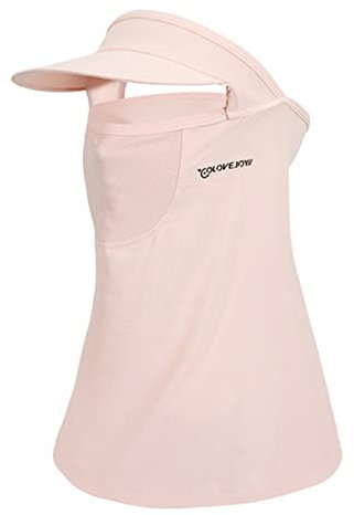 GIBZ Sun Protection Cap Hat Sun Neck Gaiter Face Mask Sun Hat with Face&Neck Flap Upf 50+ Womens/Mens Sun Protection Cap for Camping Hiking Fishing Pink