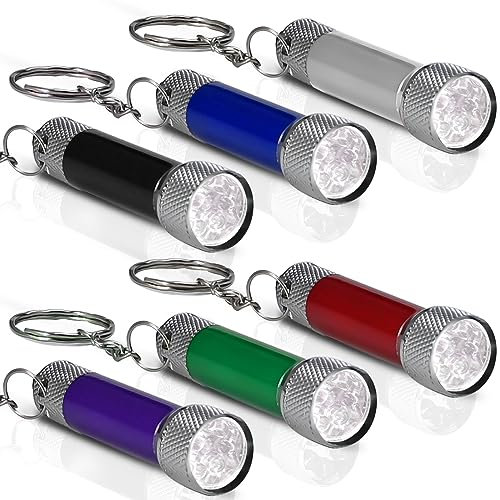 GODLGE 12 PCS Mini Torcia Led Portachiavi Bambini,Torcia Elettrica Torcia Piccola Tascabile Torcia Campeggio Escursioni Caccia Zaino In Spalla Pesca Gadget Compleanno Bambini Gadget Utili