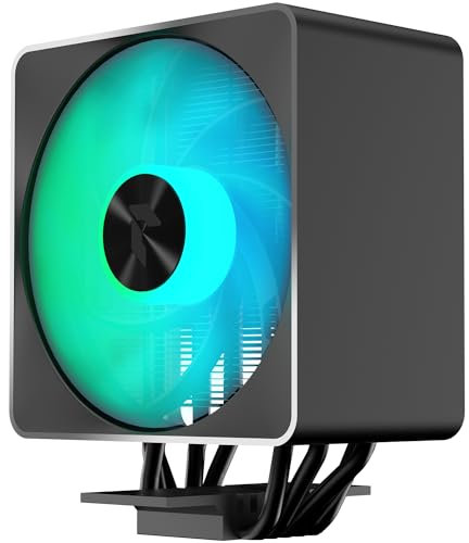 APNX AP1 CPU Air Cooler – 5 Heatpipes, 120mm PWM Fan, Black, High Performance for Intel & AMD