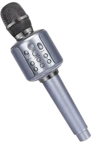 LEOBUYS Wireless Bluetooth Microphone, Portable Karaoke With Speaker for Kids Adults Singing Handheld Mic Home KTV Party