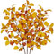 Briful 3 STK. Künstliche Herbstblätter, Herbstlaub Künstliches Fagus Sylvatica Deko Herbst, Kunstzweige Lange Stiele für Blumengestecke Herbstdekoration, Gold