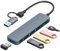 USB Hub 3.0, 5-IN-2 Type-C verteiler 5Gbps Typ-C auf USB 3.0, USBTyp-C Mehrfachstecker Splitter für MacBook, iMac, Surface, Dell, Thinkpad, USB Stick, Mobile HDD, PS4, TV, PC
