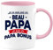 quotedazur - Mug Cadeau Beau-Papa Bonus - Tasse Cadeau Humour Anniversaire Beau-Père - Rose/Céramique