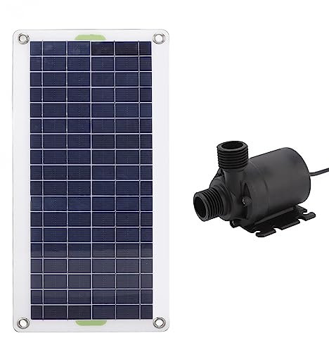 Kit Pompa per Fontana Solare, Pannello Solare in Polisilicio 12V 30W e Pompa per Fontana Solare per Vasca per Uccelli Pompa Ad Acqua Solare in Vetro per Giardini Idroponici con