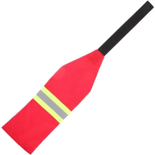 Muteitt Kayak Safety Flag Safety Travel Flag for Kayak Canoe Red Warning Flag with Webbing for Kayak Towing Canoes Truck Safety Accessories