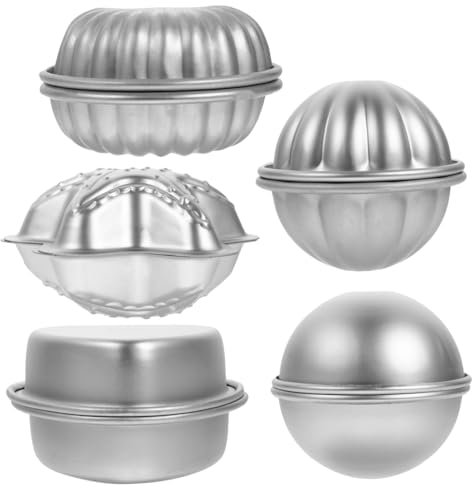 Anneome 10stücke Aluminiumlegierungsbadbombenformset Diy Blasenballblaseformen Umweltfreundlich Antihaftbeschichtet Geeignet Für Badekugeln Fondant Kuchen Süßigkeiten Und